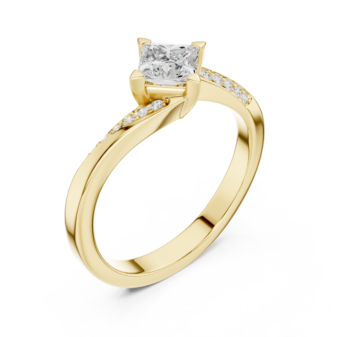 Gold Eternal Grace Double Row Band Ring Right View