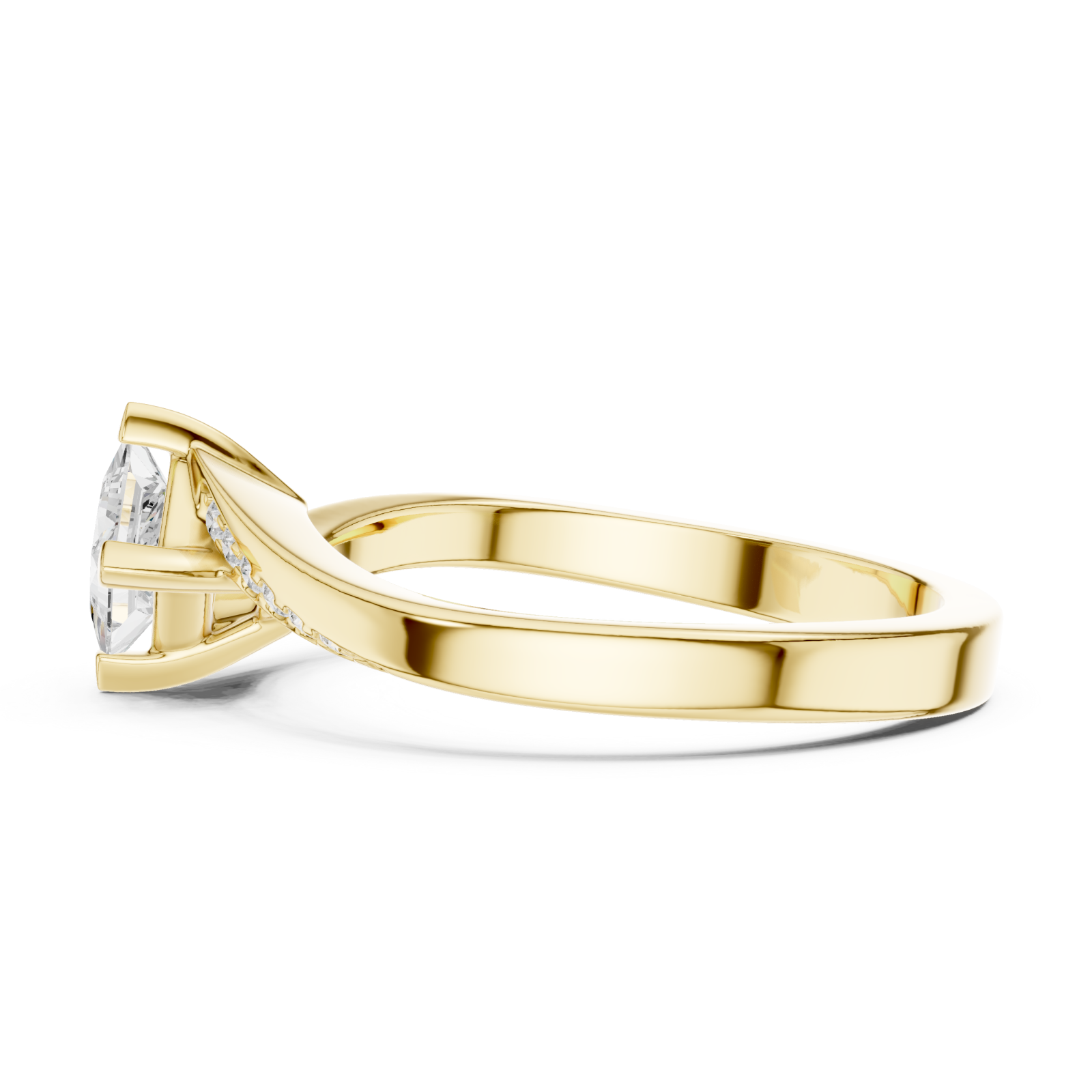  Gold Eternal Grace Double Row Band Ring Side View