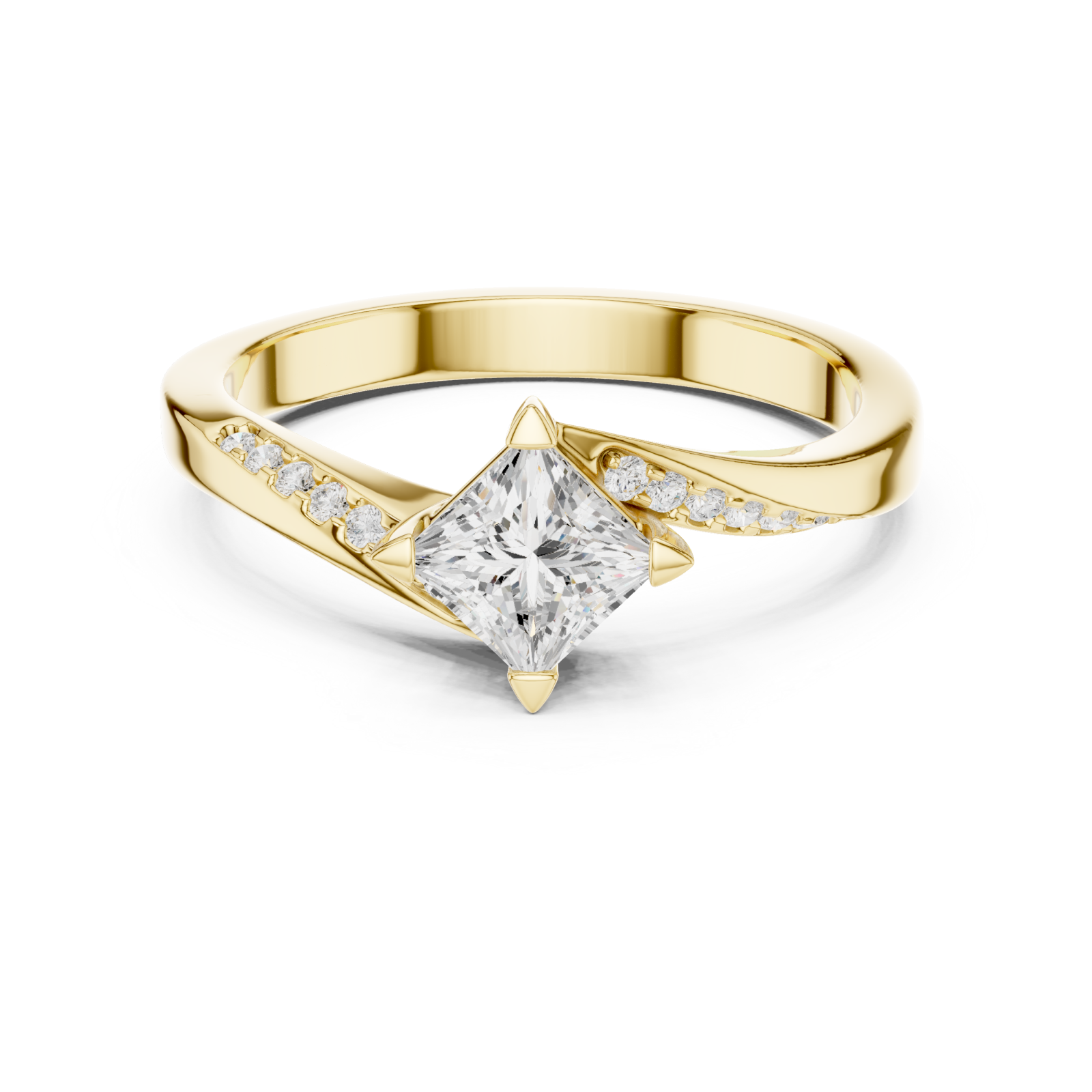  Gold Eternal Grace Double Row Band Ring Front View