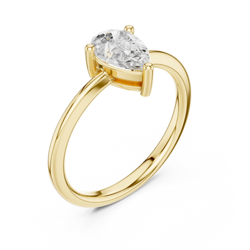 Gold Graceful Marquise Charm Ring Right View