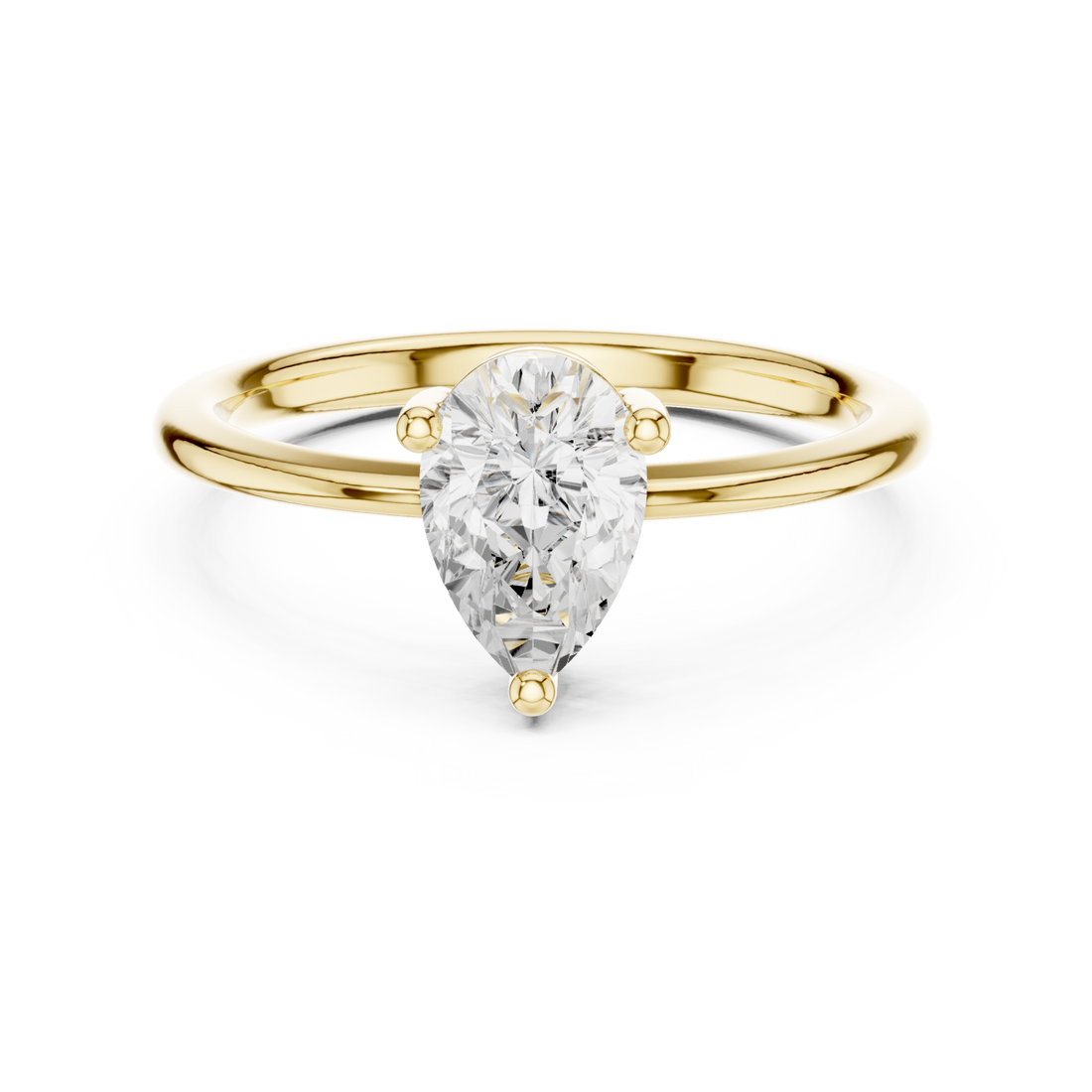 Gold Graceful Marquise Charm Ring Right View