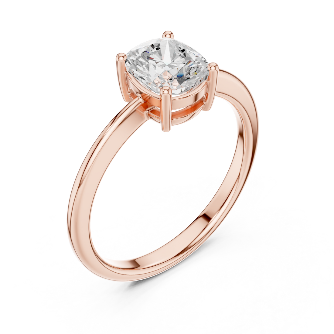  Rose Gold Luminous Grace Solitaire Ring Right View
