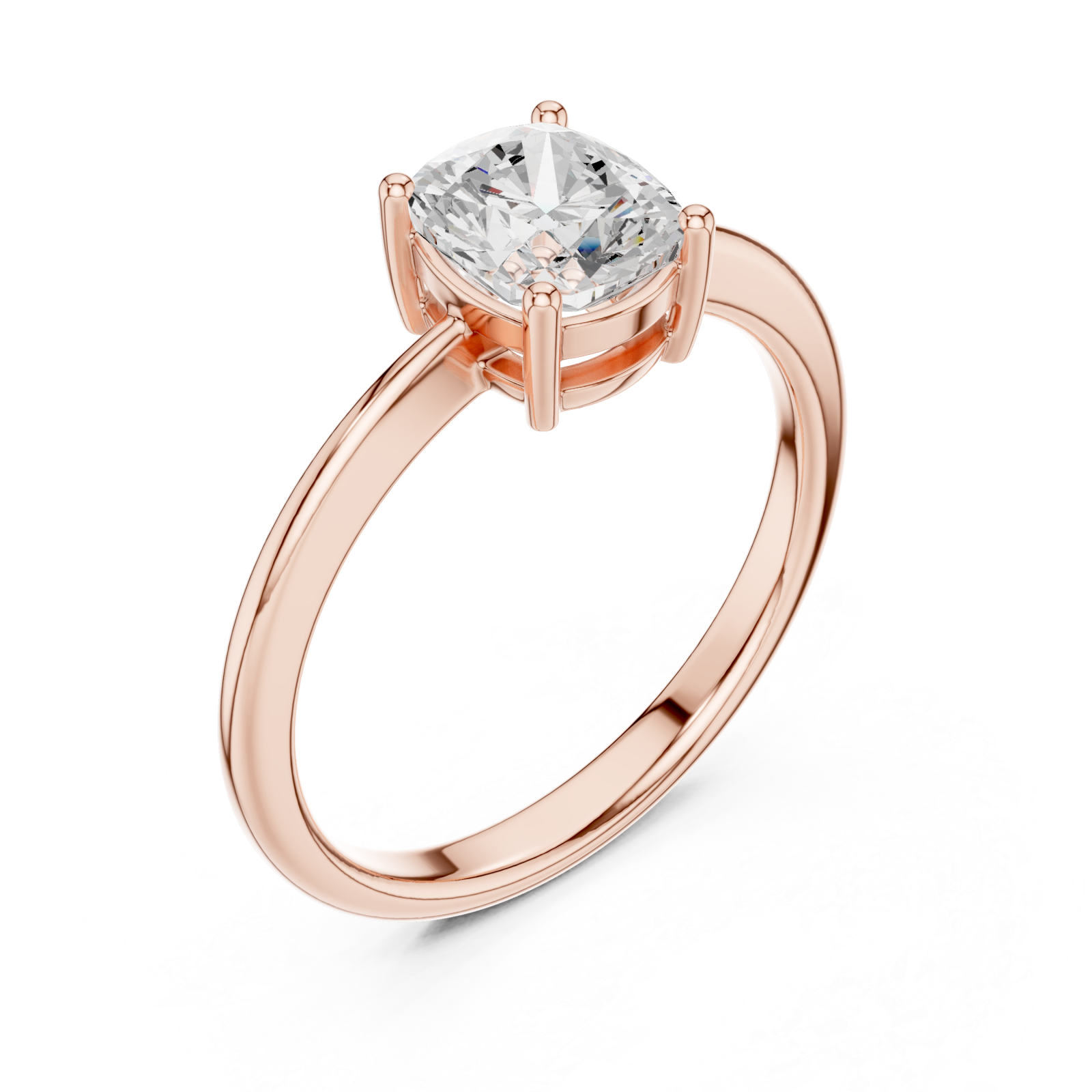  Rose Gold Luminous Grace Solitaire Ring Right View