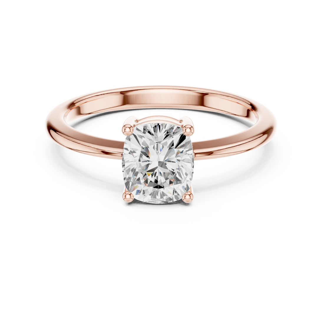  Rose Gold Luminous Grace Solitaire Ring Right View