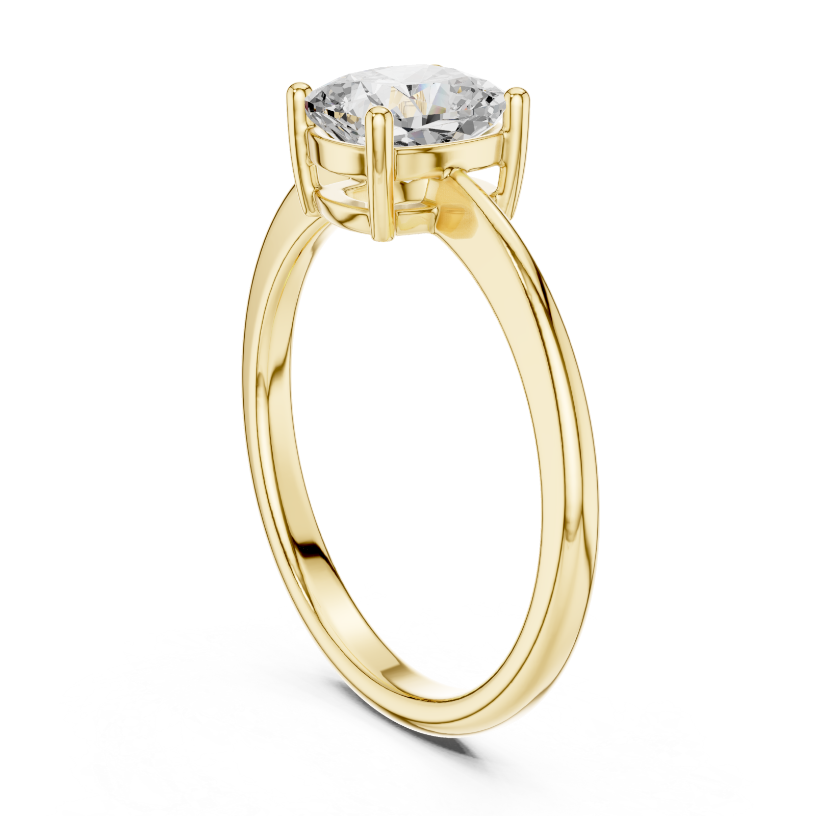  Gold Luminous Grace Solitaire Ring Left View