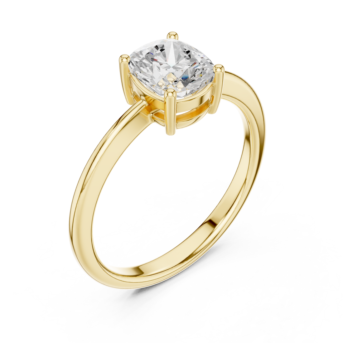 Gold Luminous Grace Solitaire Ring Right View