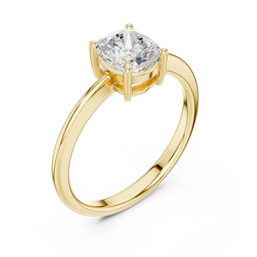 Gold Luminous Grace Solitaire Ring Right View