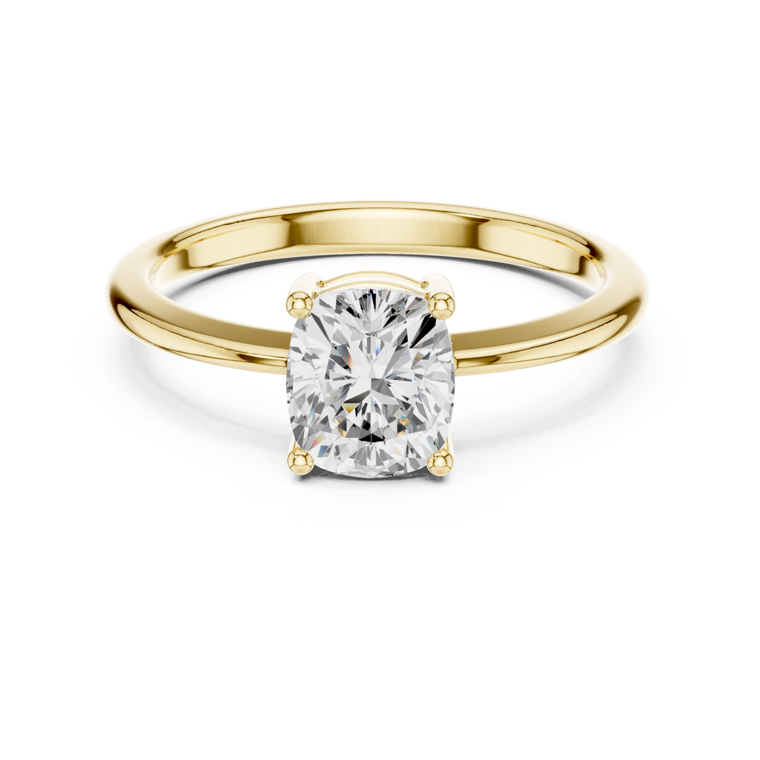 Gold Luminous Grace Solitaire Ring Right View
