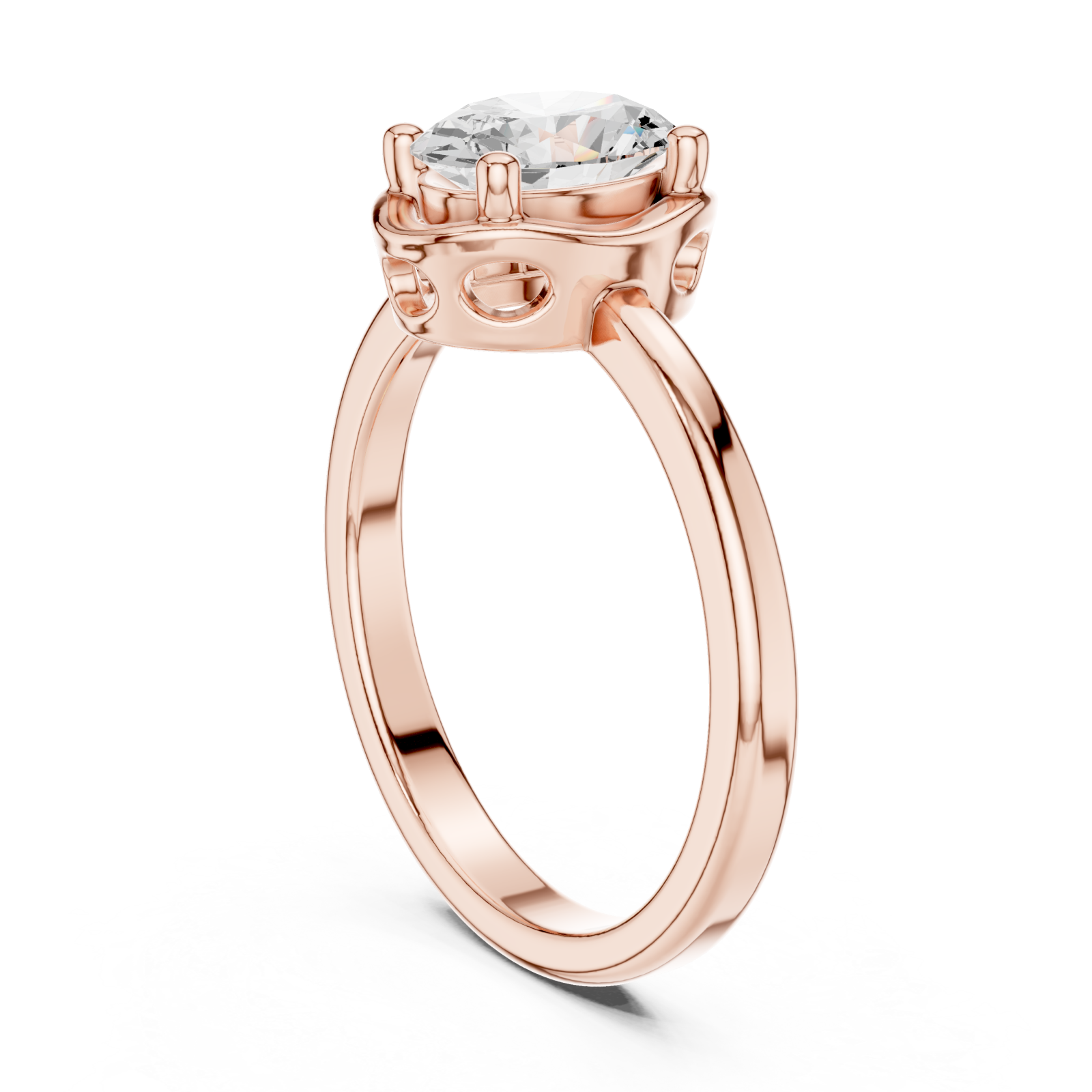  Rose Gold Dawnlight Emboldened Modern Statement Ring Left View