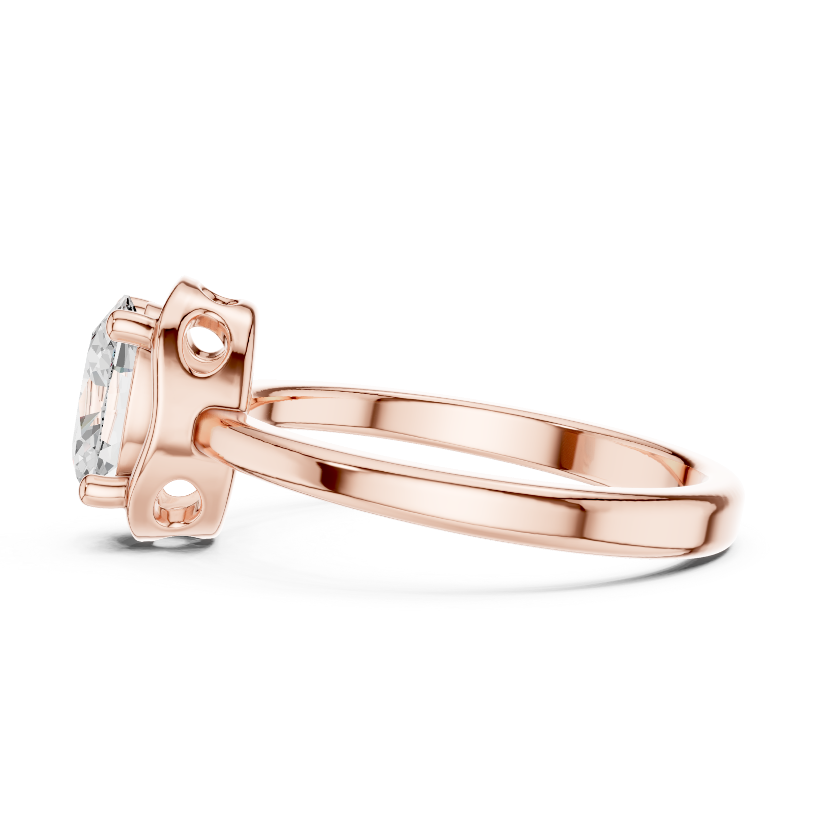  Rose Gold Dawnlight Emboldened Modern Statement Ring Side View