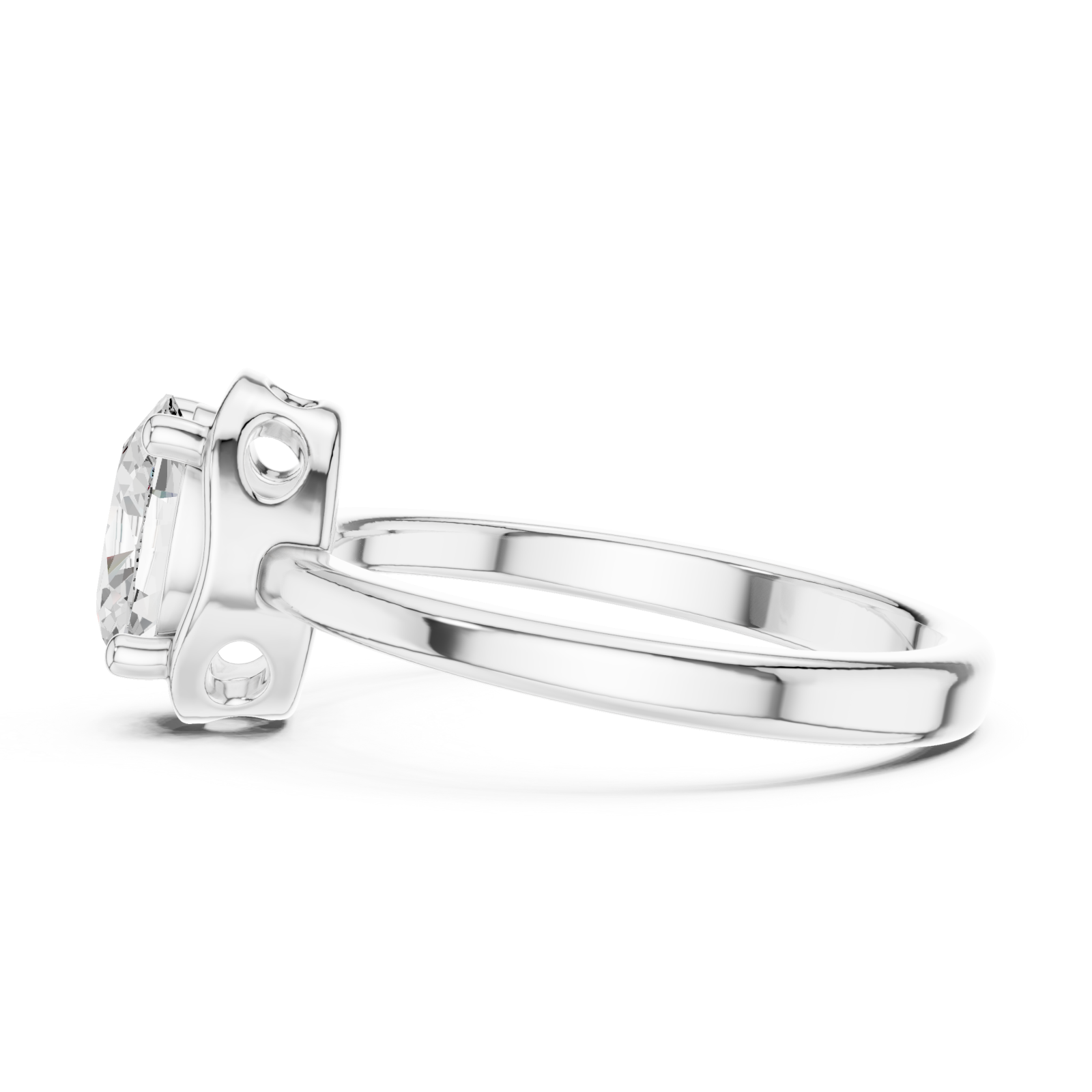  White Gold Dawnlight Emboldened Modern Statement Ring Side View
