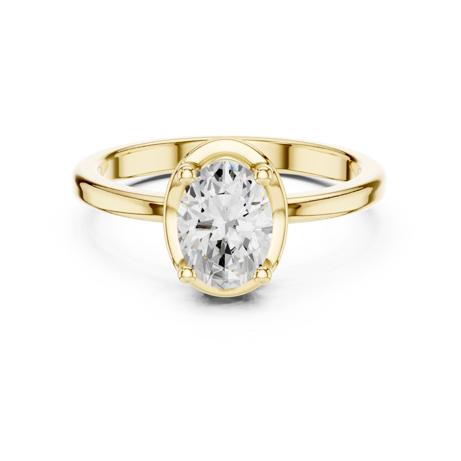  Gold Dawnlight Emboldened Modern Statement Ring Front View