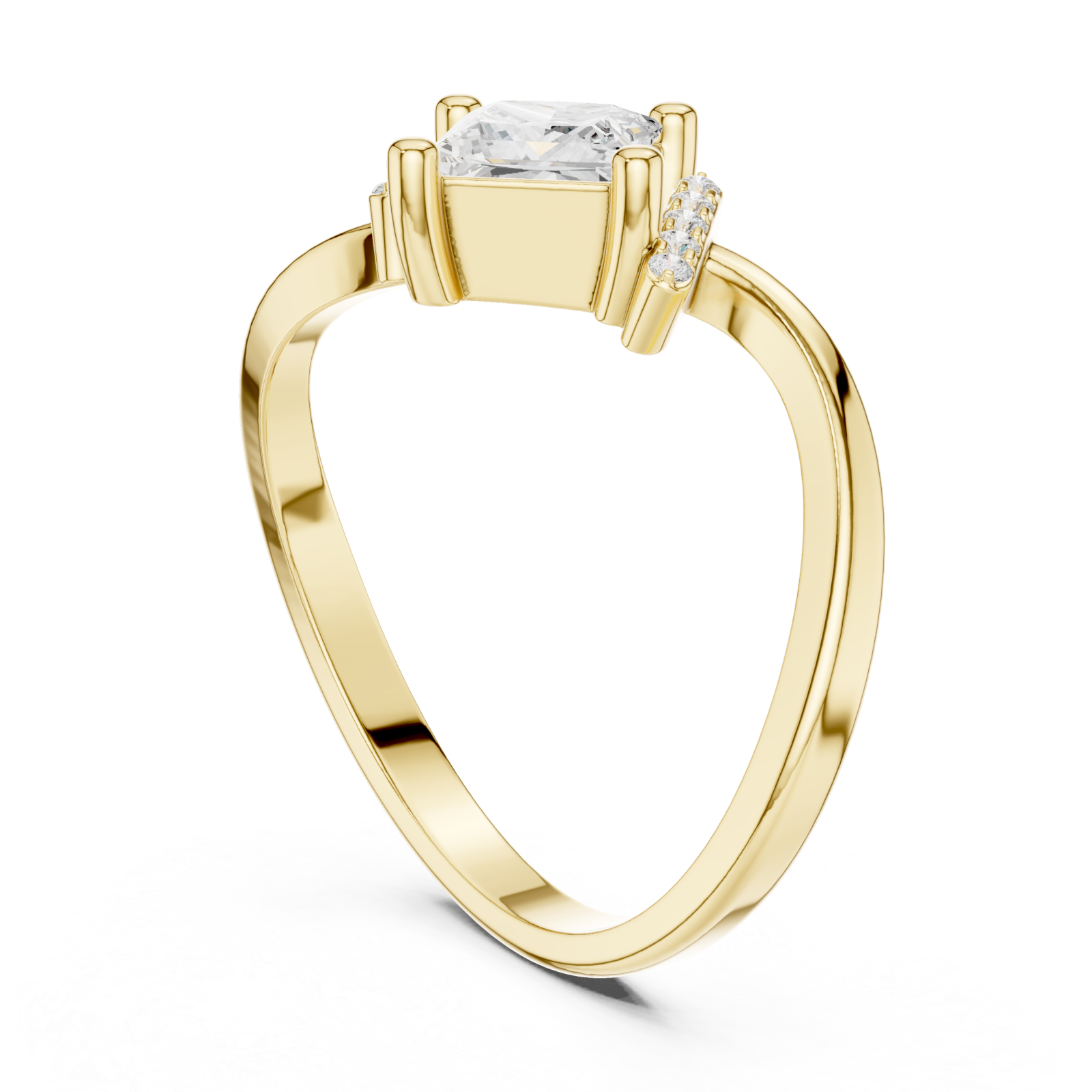  Gold Celestial Prism Radiance Ring Left View