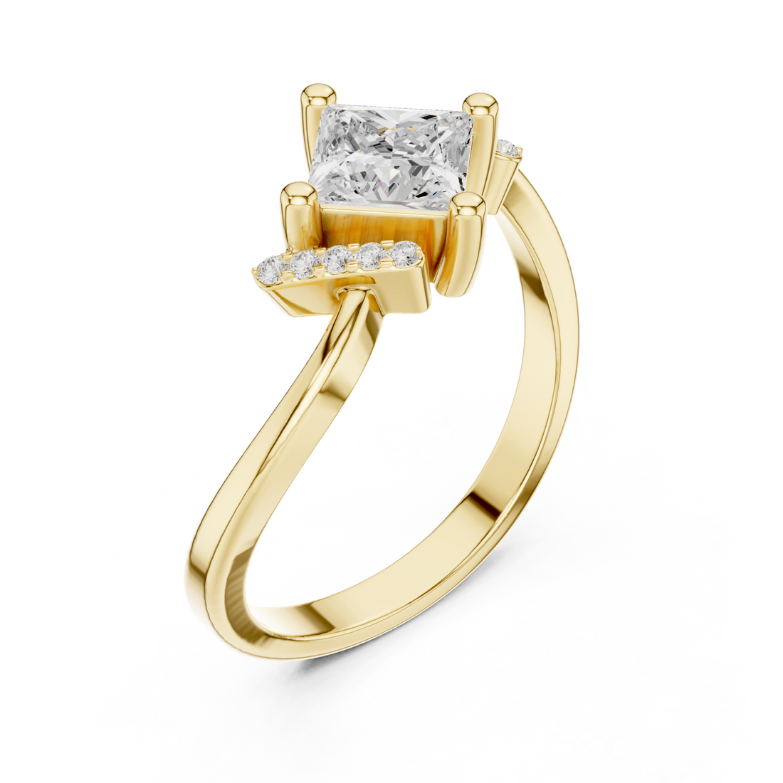 Gold Celestial Prism Radiance Ring Right View
