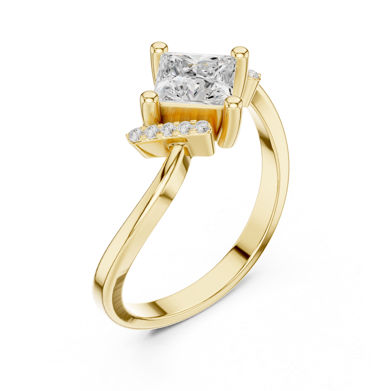 Gold Celestial Prism Radiance Ring Right View