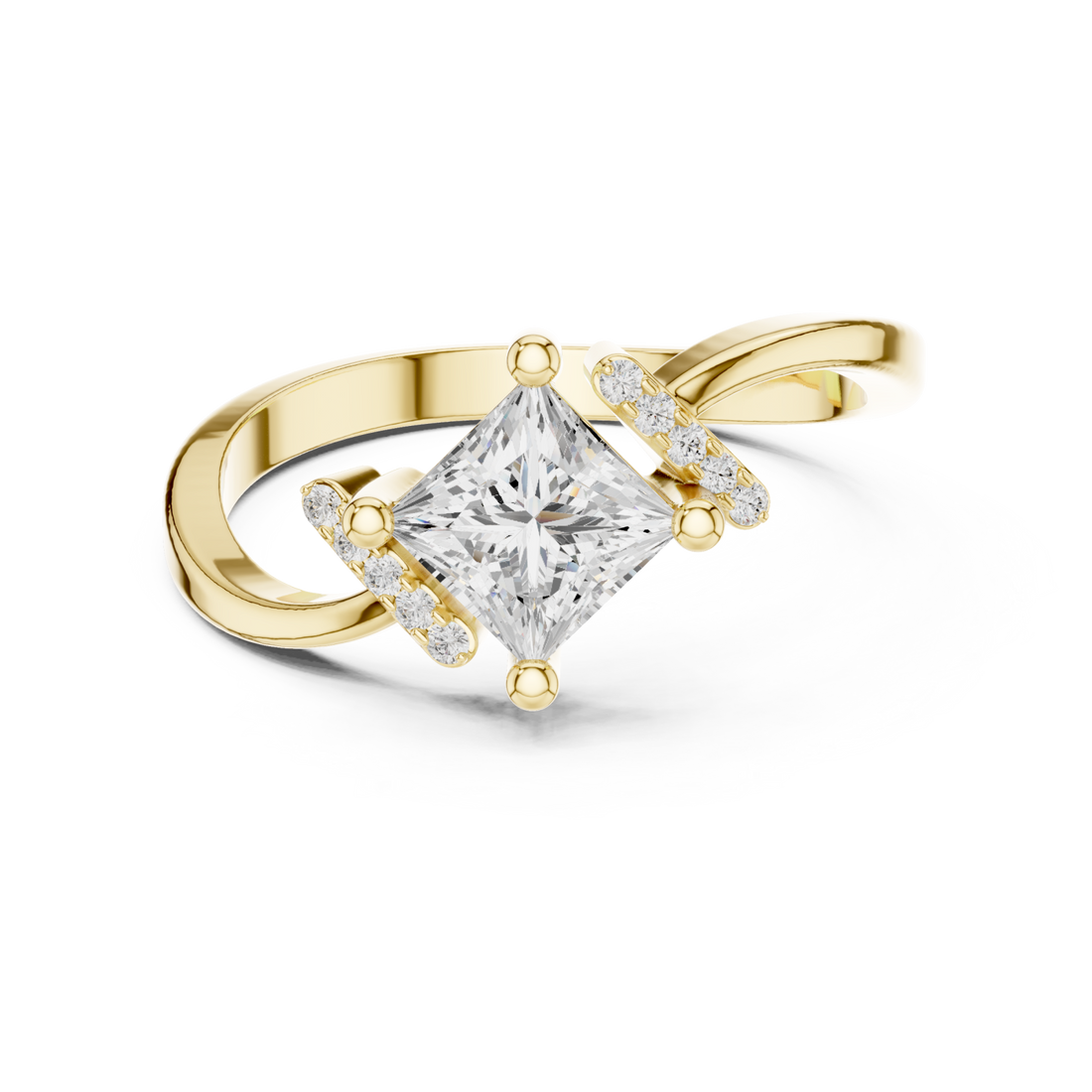 Gold Celestial Prism Radiance Ring Right View
