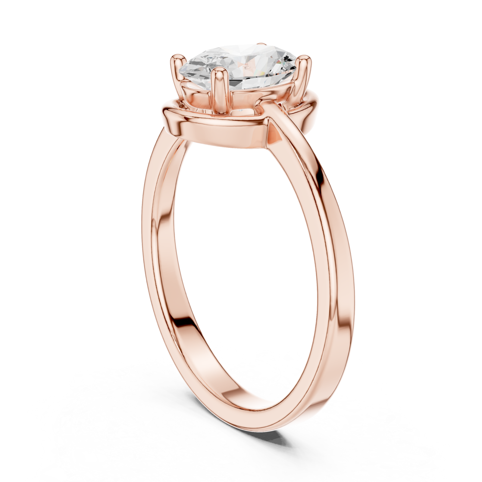  Rose Gold Celestial Aura Sparkle Ring Left View