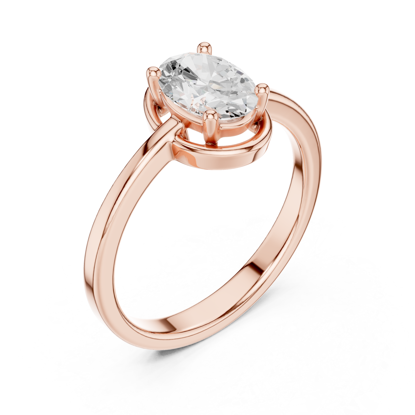  Rose Gold Celestial Aura Sparkle Ring Right View