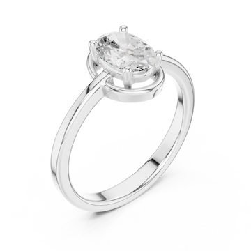  White Gold Celestial Aura Sparkle Ring Right View