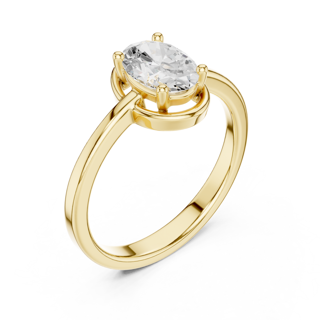 Gold Celestial Aura Sparkle Ring Right View