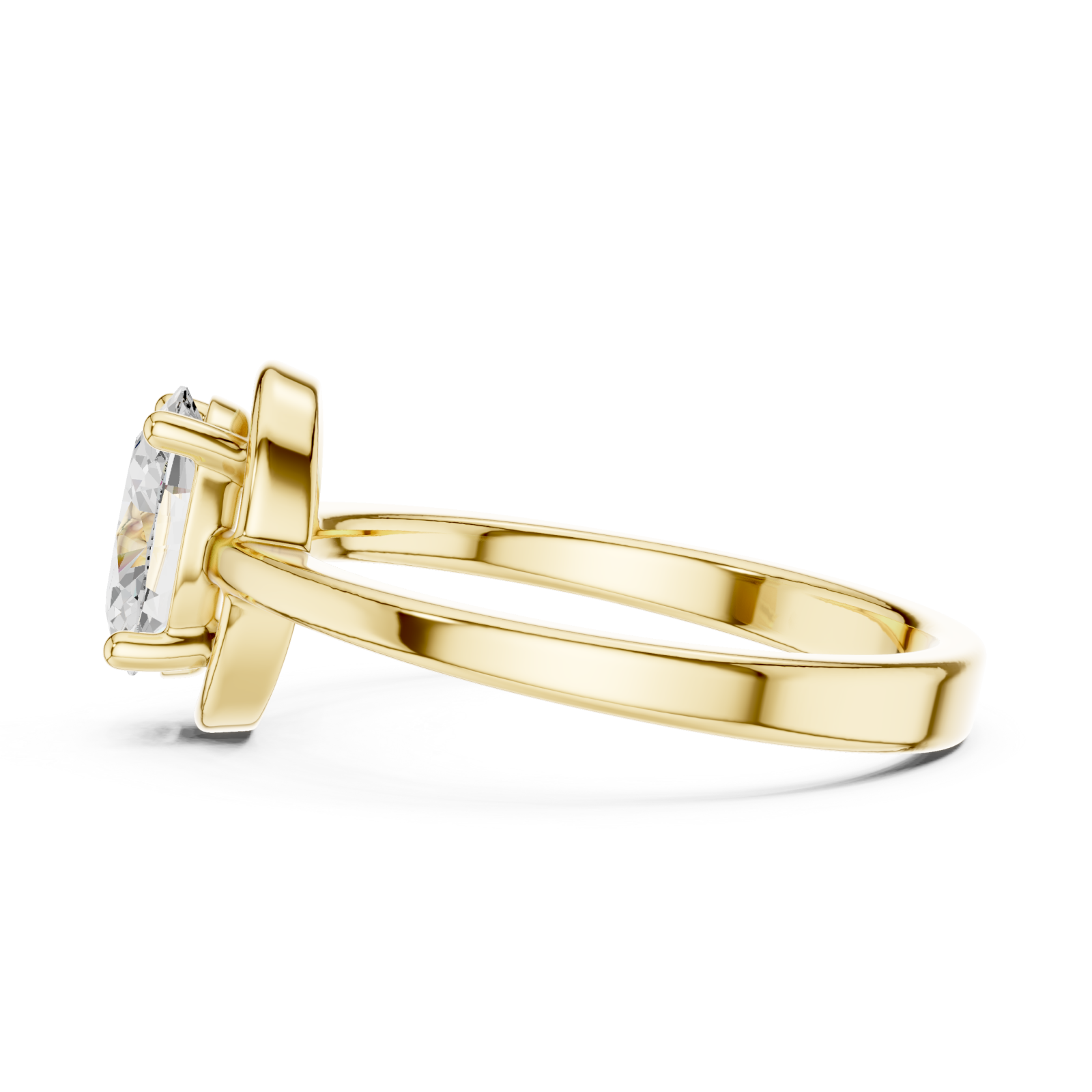  Gold Celestial Aura Sparkle Ring Side View