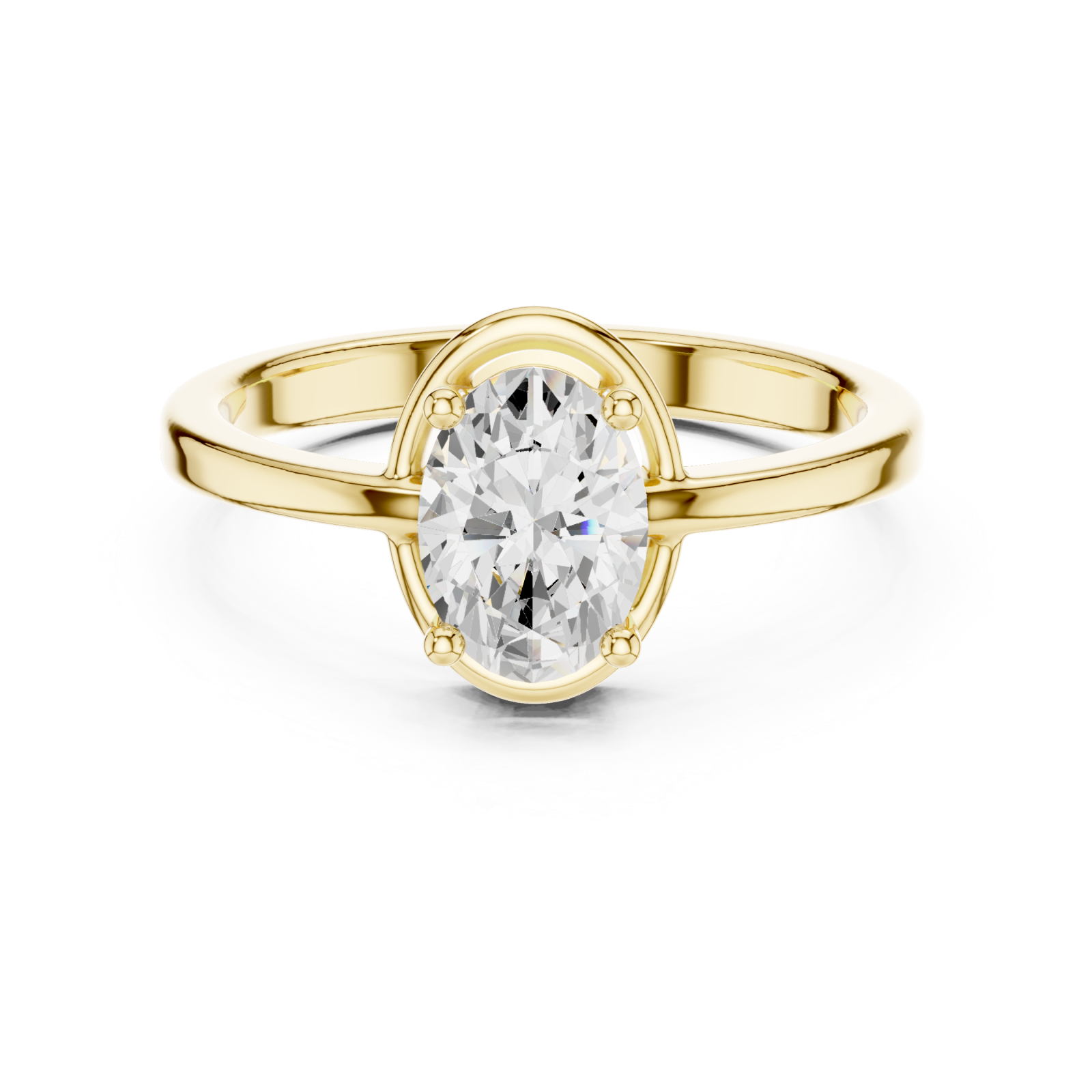  Gold Celestial Aura Sparkle Ring Front View