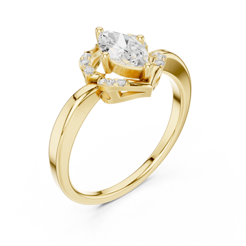 Gold Radiant Flourish Royale Band Right View