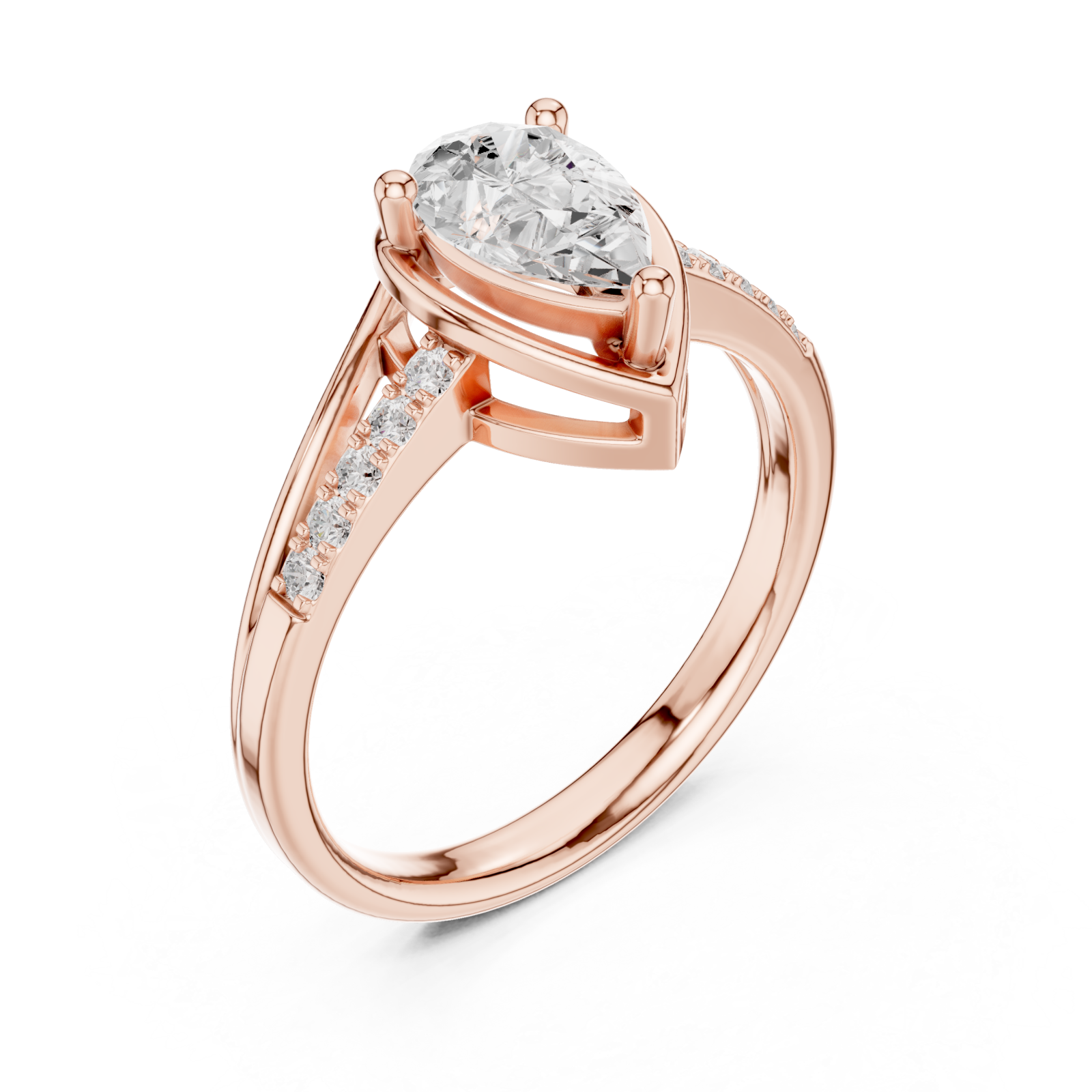  Rose Gold Radiant Splendor Embrace Ring Right View