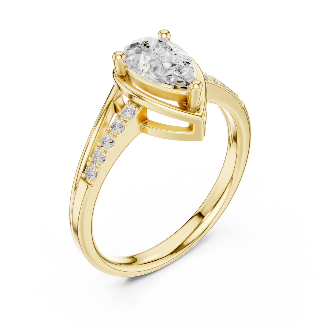 Gold Radiant Splendor Embrace Ring Right View
