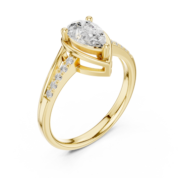 Gold Radiant Splendor Embrace Ring Right View
