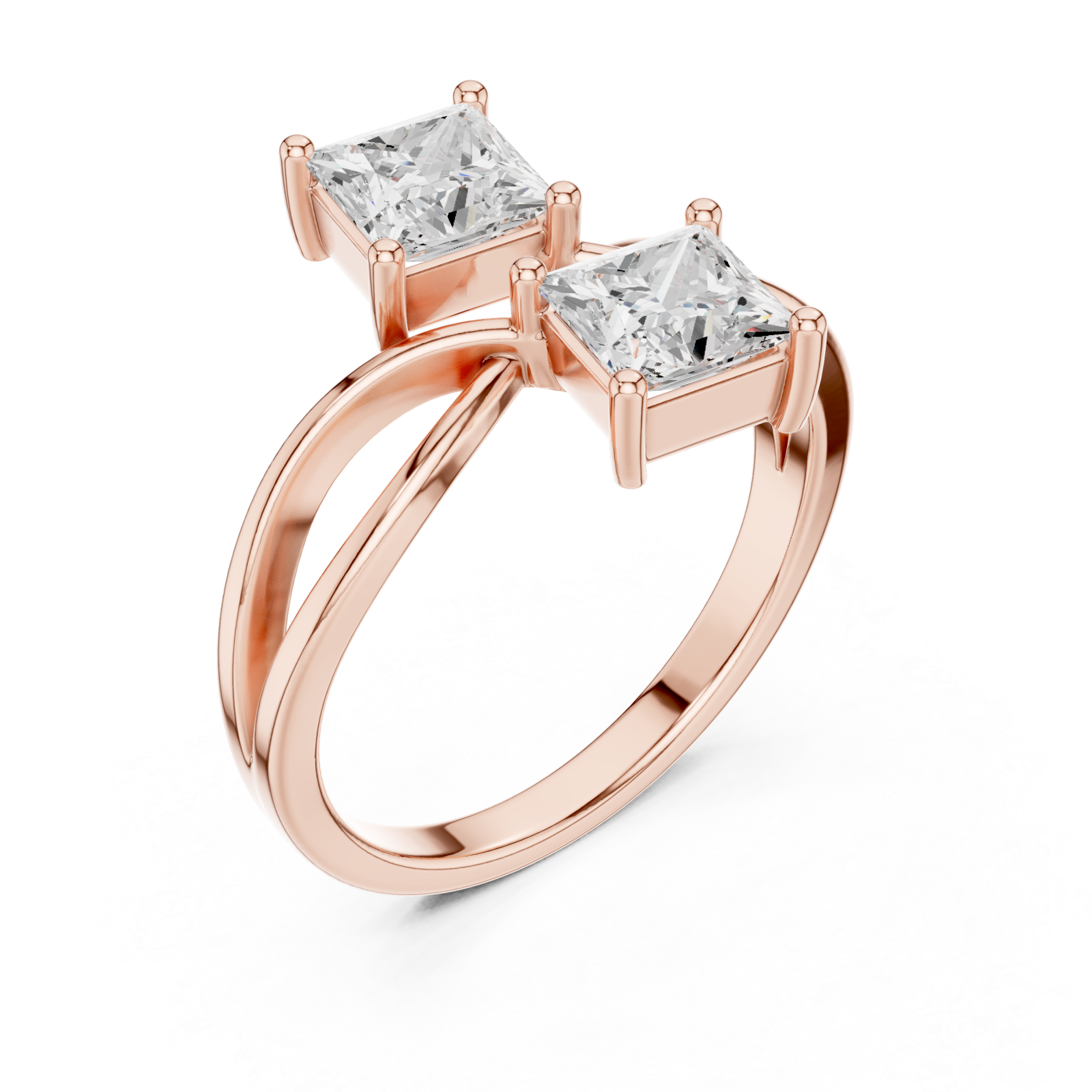  Rose Gold Celestial Pathway Regal Duo Ring Right View