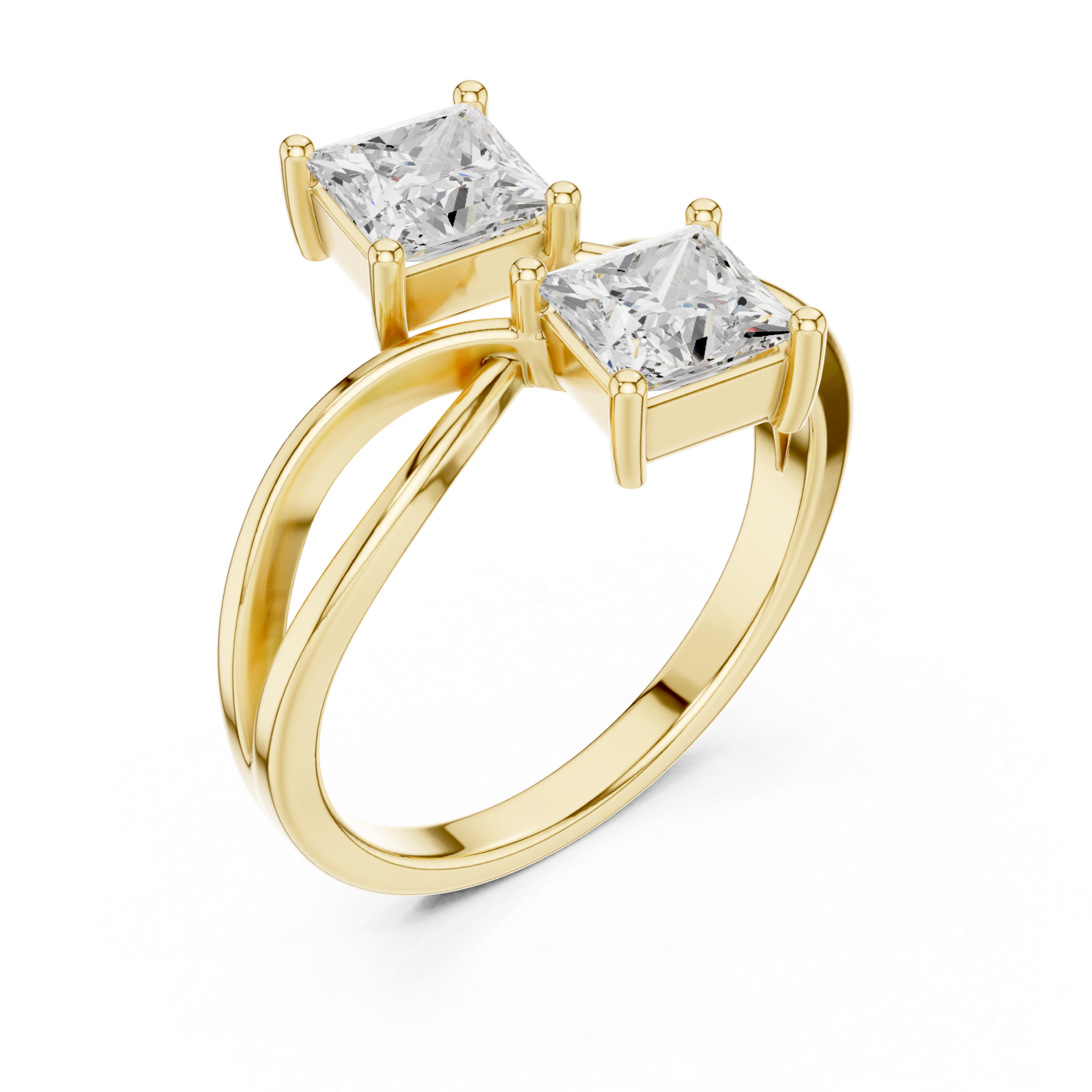 Gold Celestial Pathway Regal Duo Ring Right View