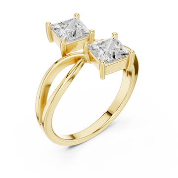 Gold Celestial Pathway Regal Duo Ring Right View