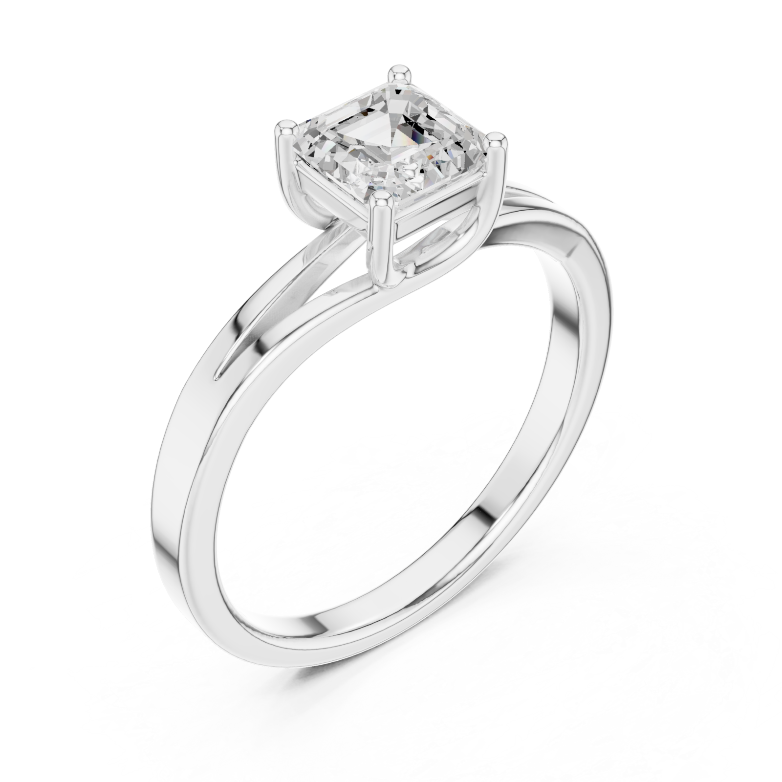  White Gold Celestial Whisper Modern Band Ring Right View