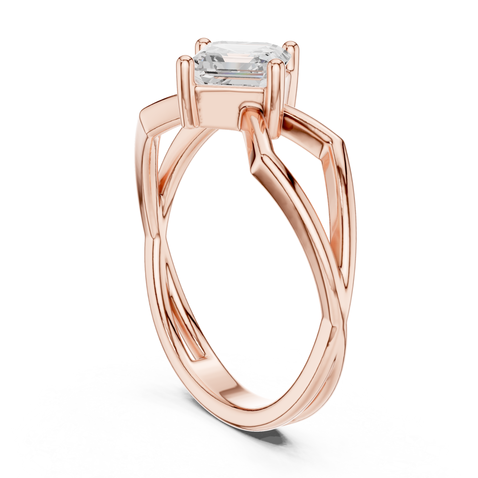 Rose Gold Enchanted Dreamline Signature Solitaire Ring Left View