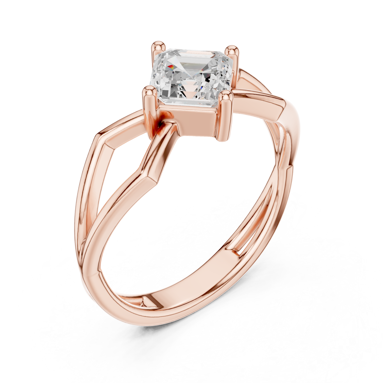  Rose Gold Enchanted Dreamline Signature Solitaire Ring Right View