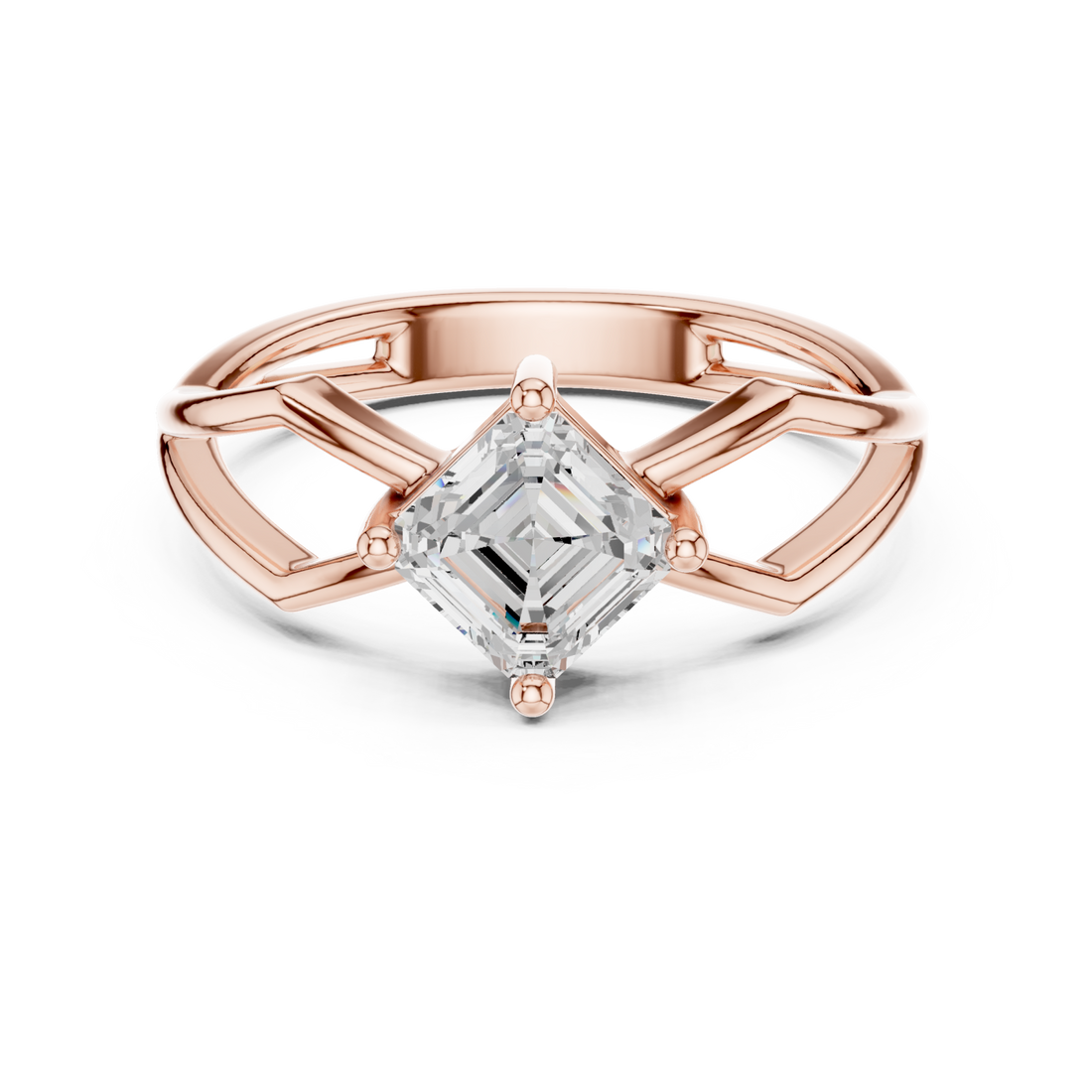  Rose Gold Enchanted Dreamline Signature Solitaire Ring Right View