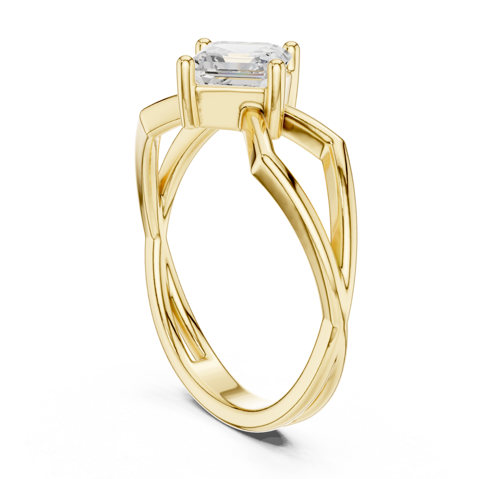  Gold Enchanted Dreamline Signature Solitaire Ring Left View