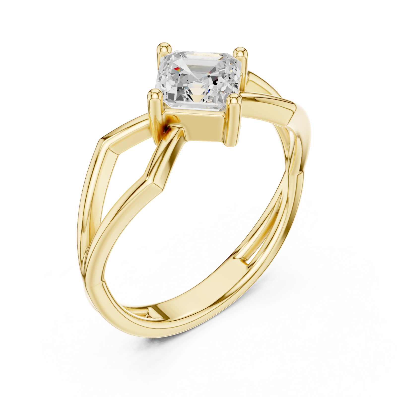 Gold Enchanted Dreamline Signature Solitaire Ring Right View
