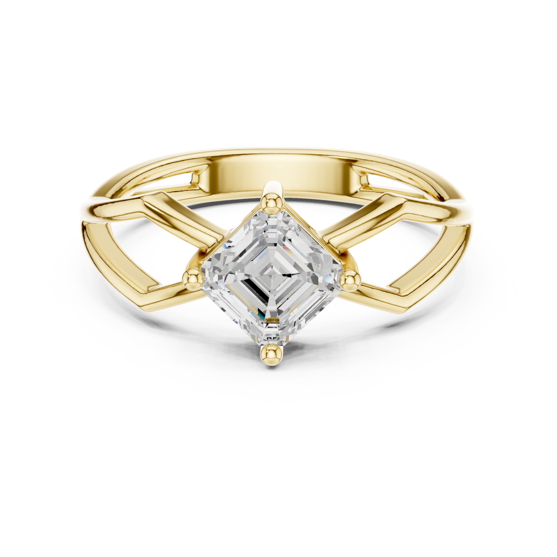 Gold Enchanted Dreamline Signature Solitaire Ring Right View