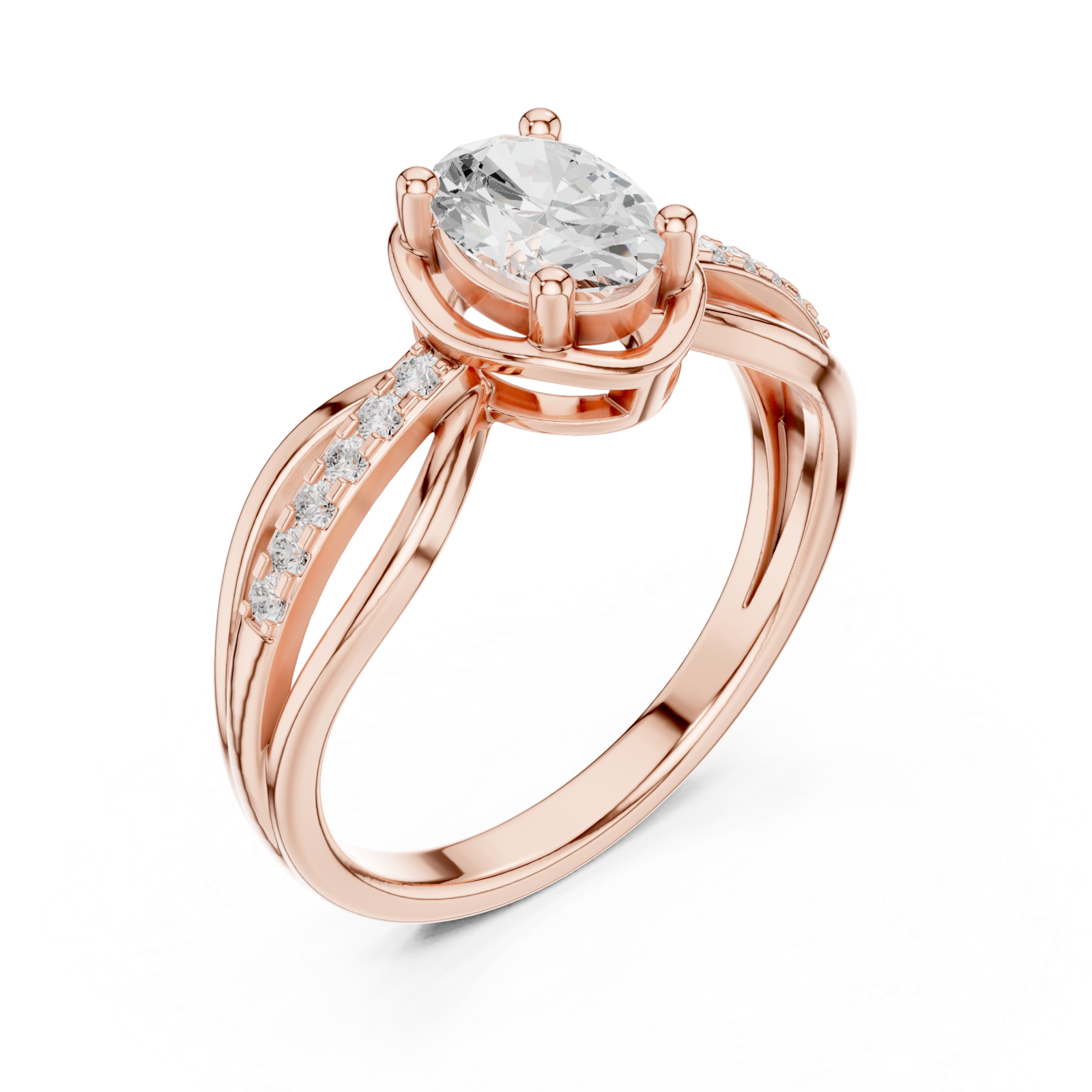  Rose Gold The Infinite Embrace Statement Band Right View