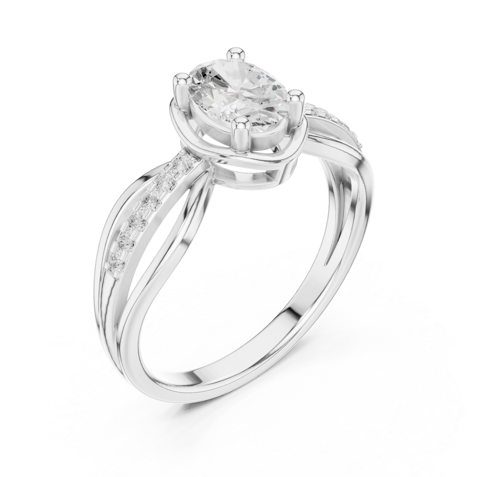  White Gold The Infinite Embrace Statement Band Right View