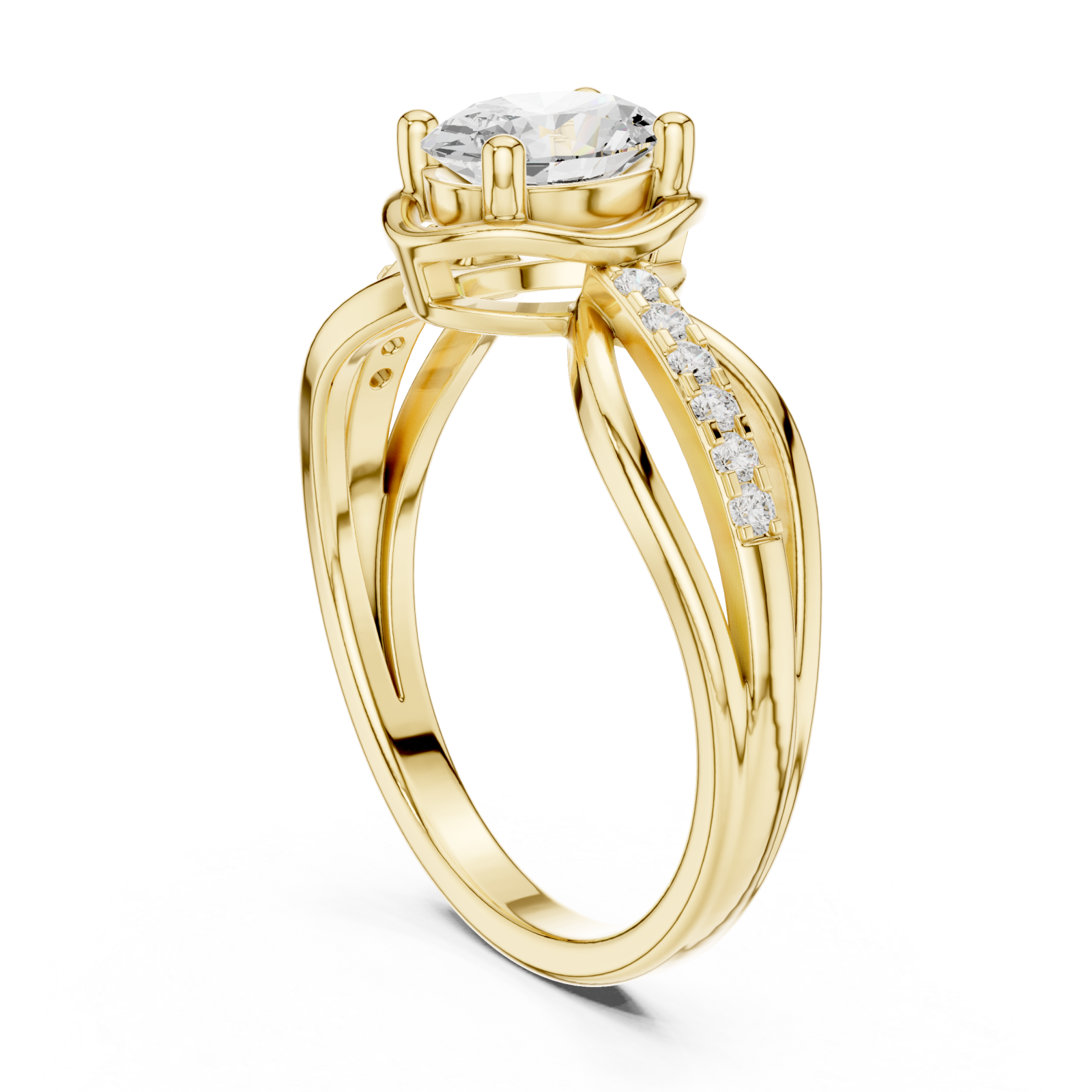 Gold The Infinite Embrace Statement Band Left View