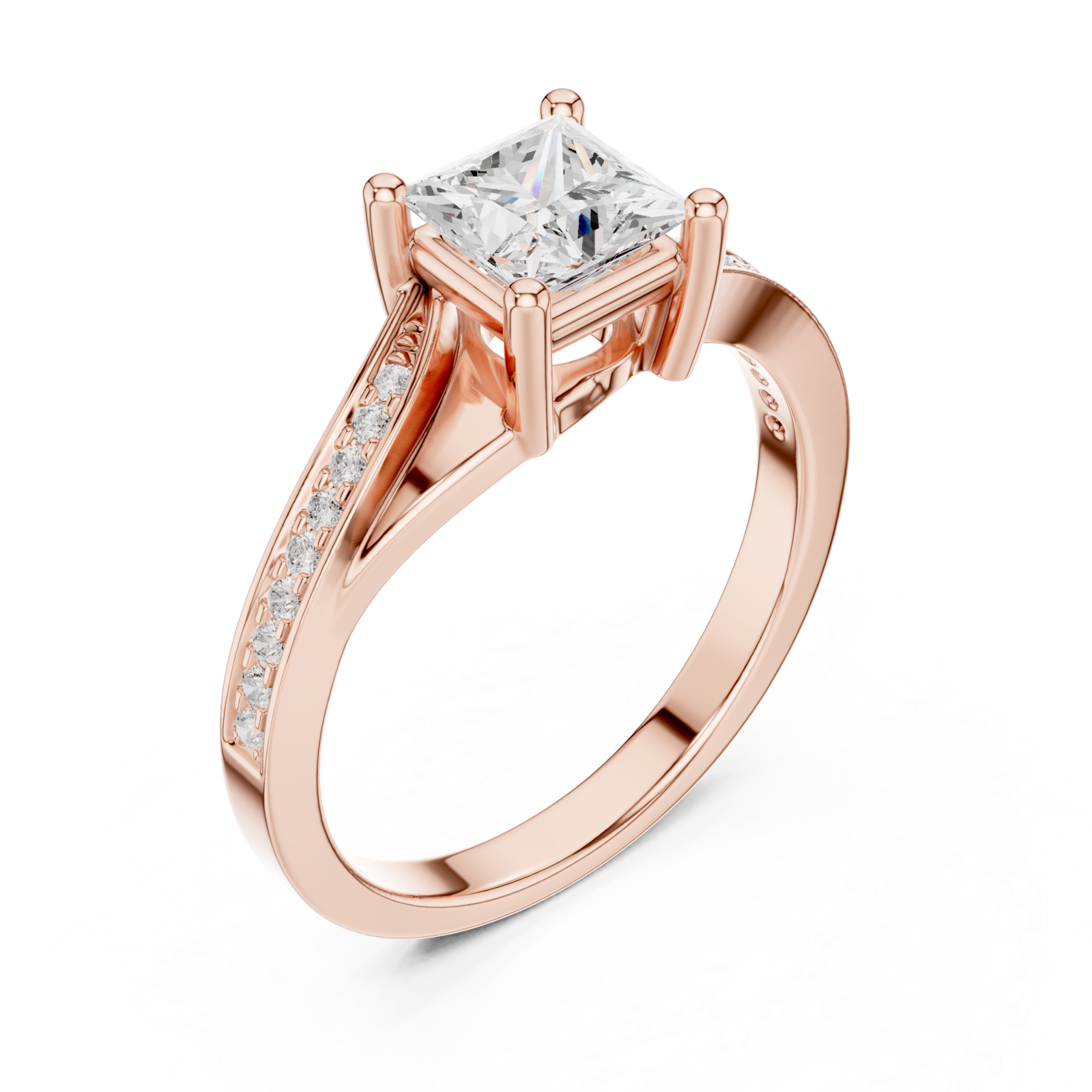  Rose Gold Modern Harmony Statement Ring Right View