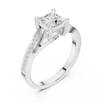  White Gold Modern Harmony Statement Ring Right View
