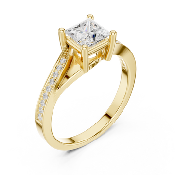 Gold Modern Harmony Statement Ring Right View