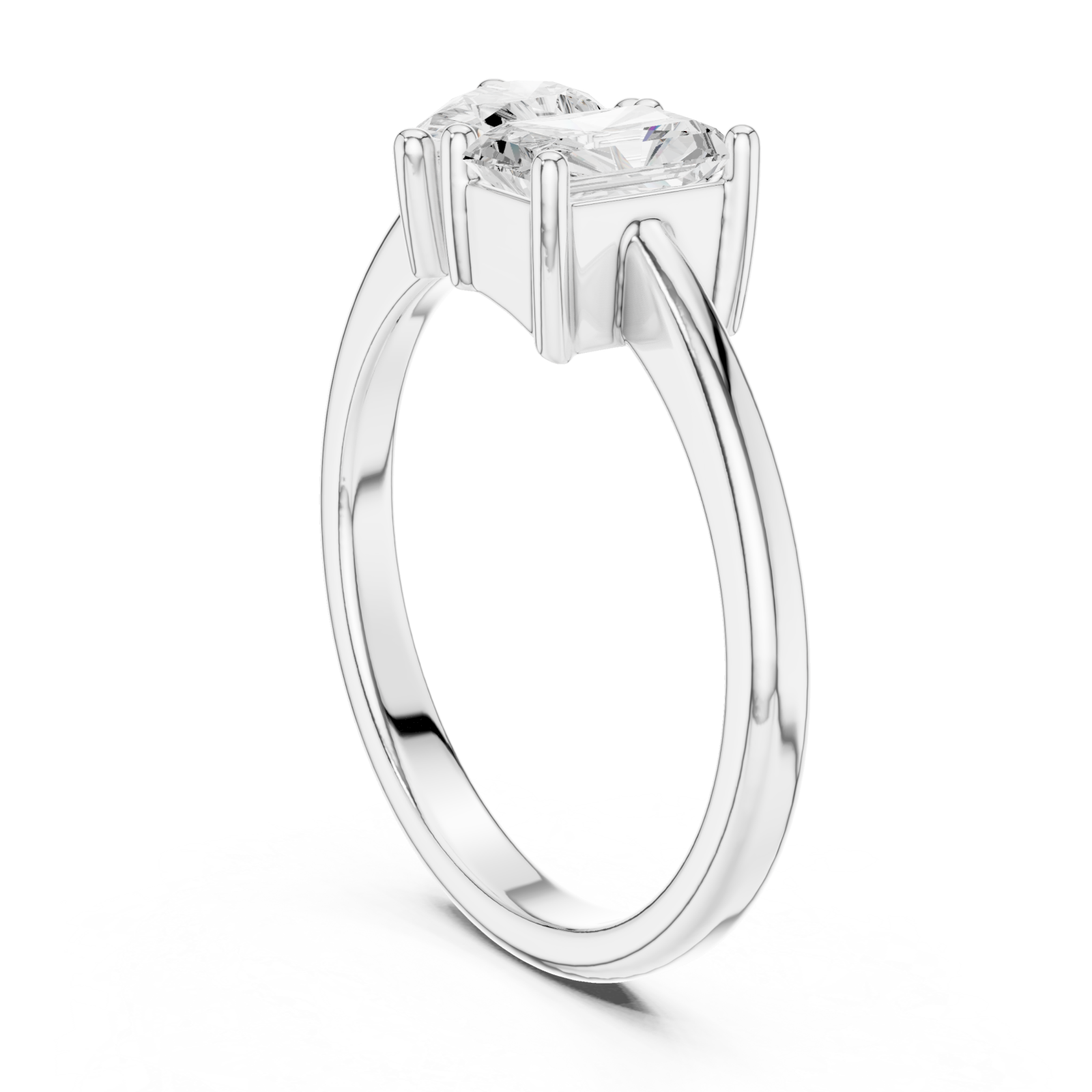  White Gold Celestial Embrace Statement Band Left View
