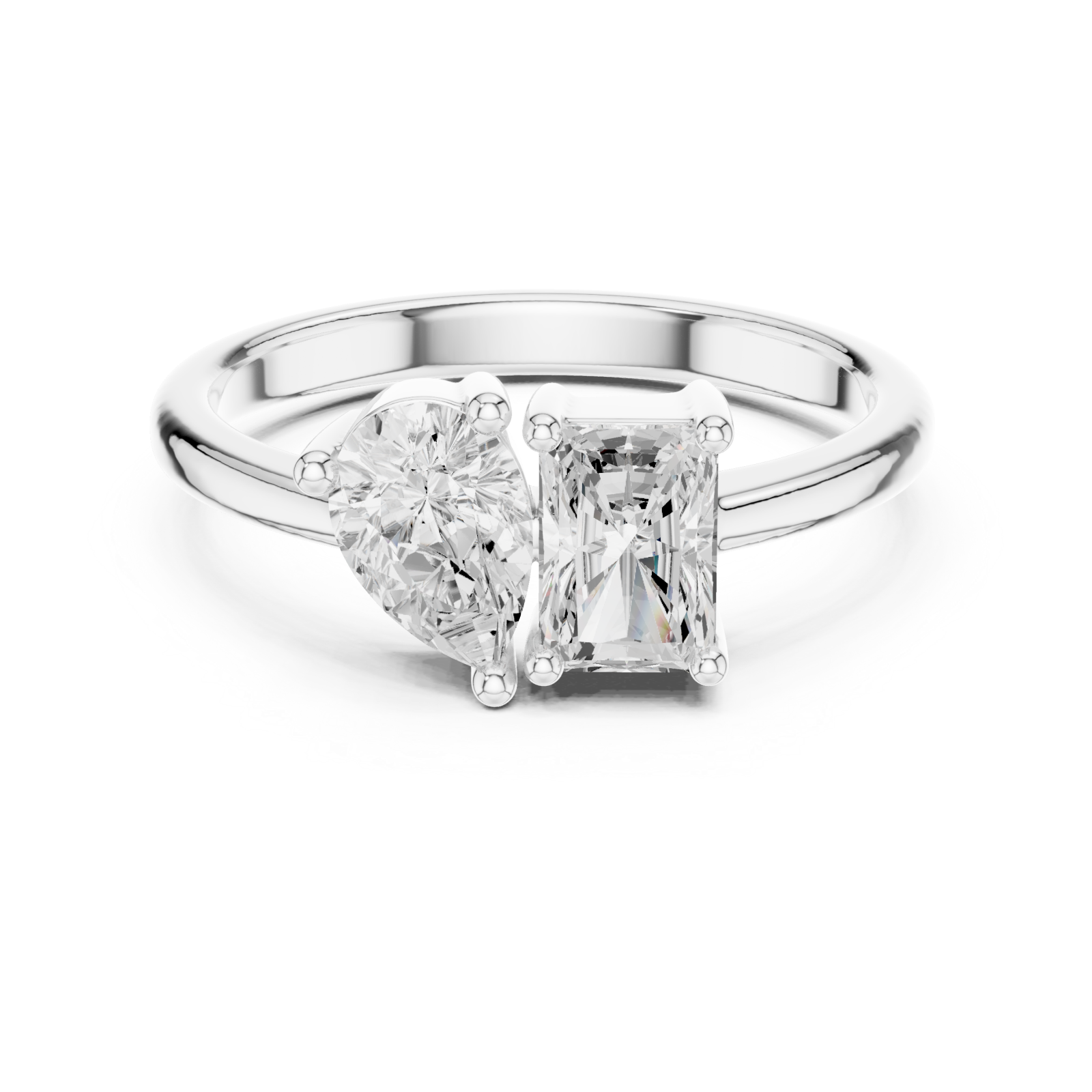  White Gold Celestial Embrace Statement Band Front View