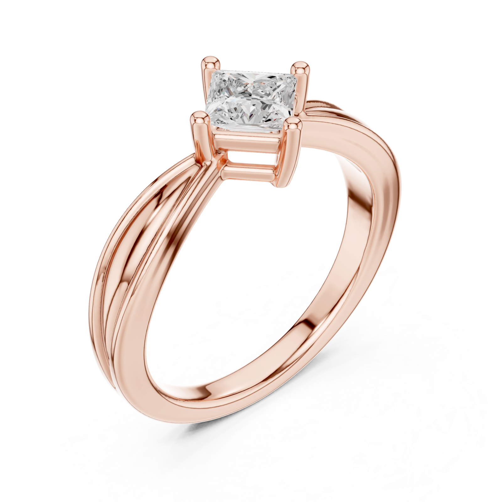 Rose Gold Blissful Unity Promise Ring Right View