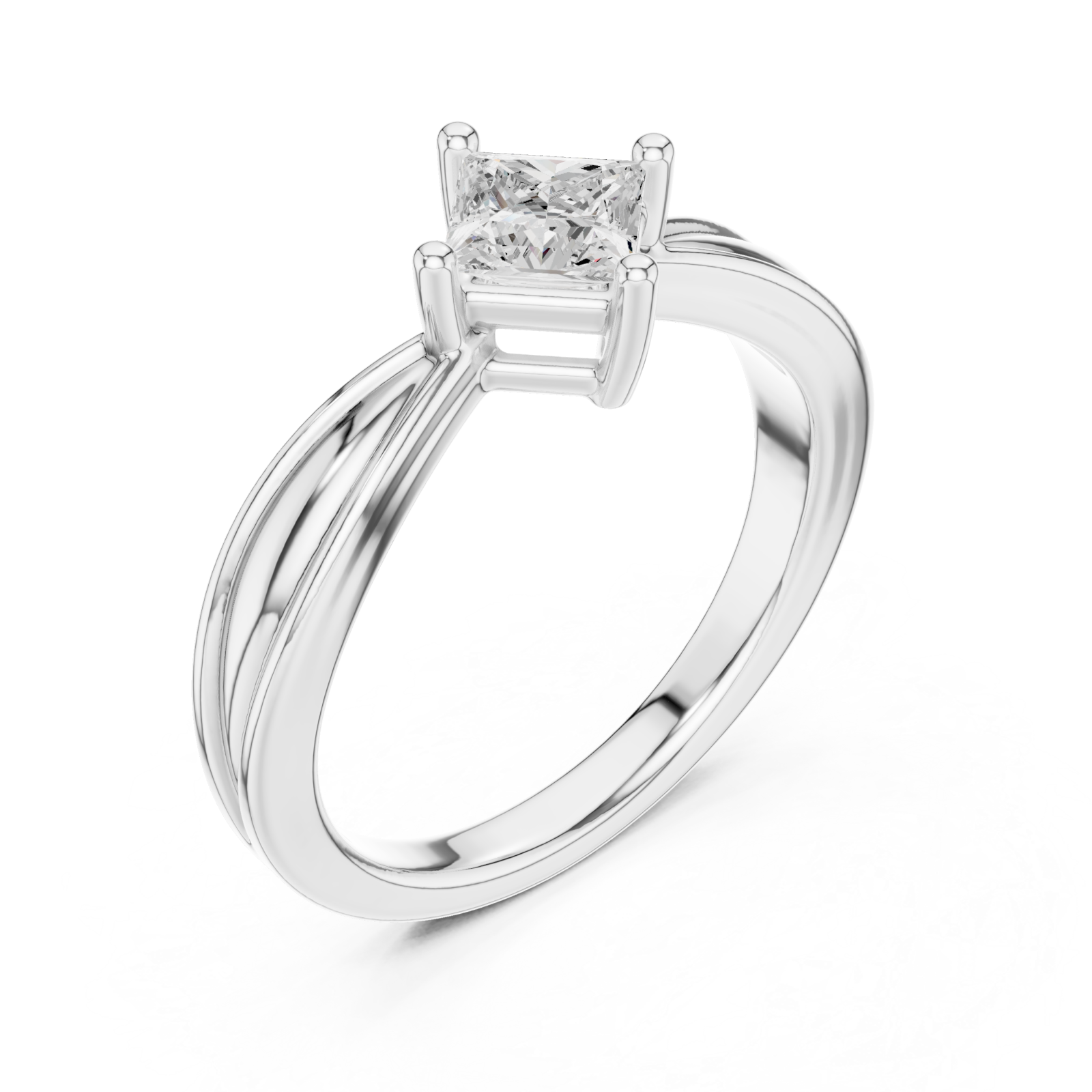  White Gold Blissful Unity Promise Ring Right View